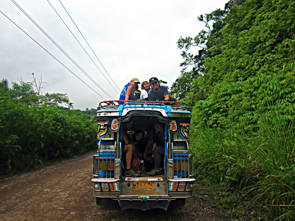 jeepney ride in mount apo.
